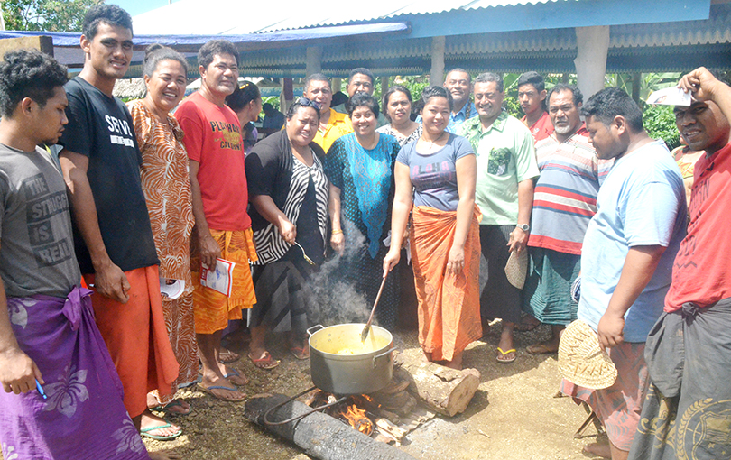 Satalo villagers try wild foods