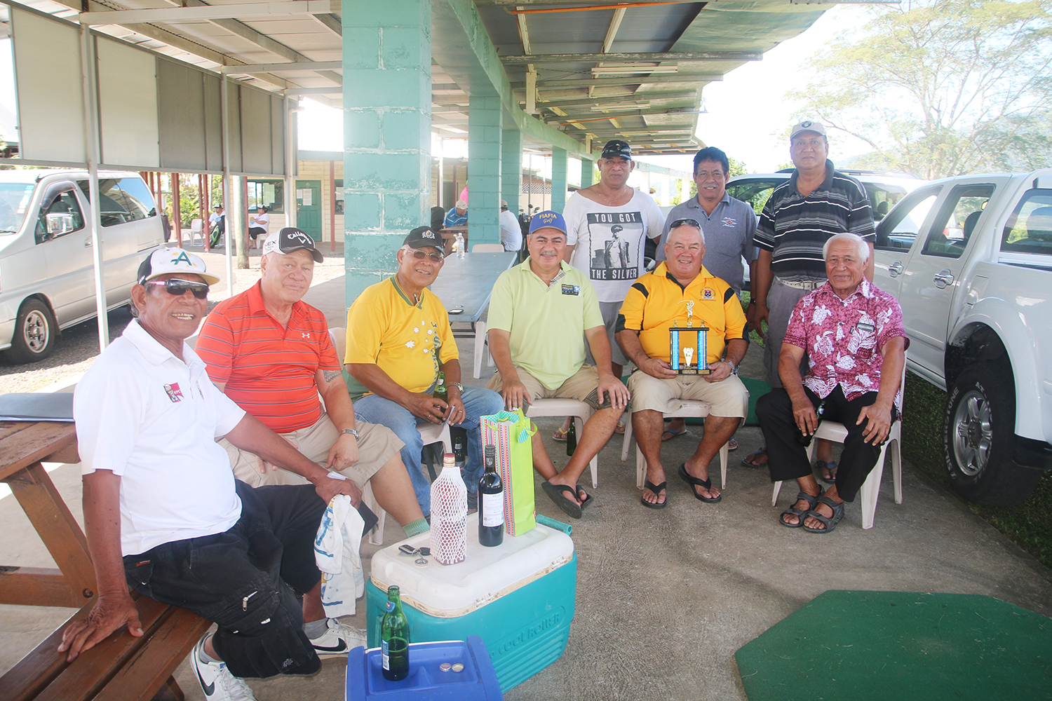 Fathers out and about for their day