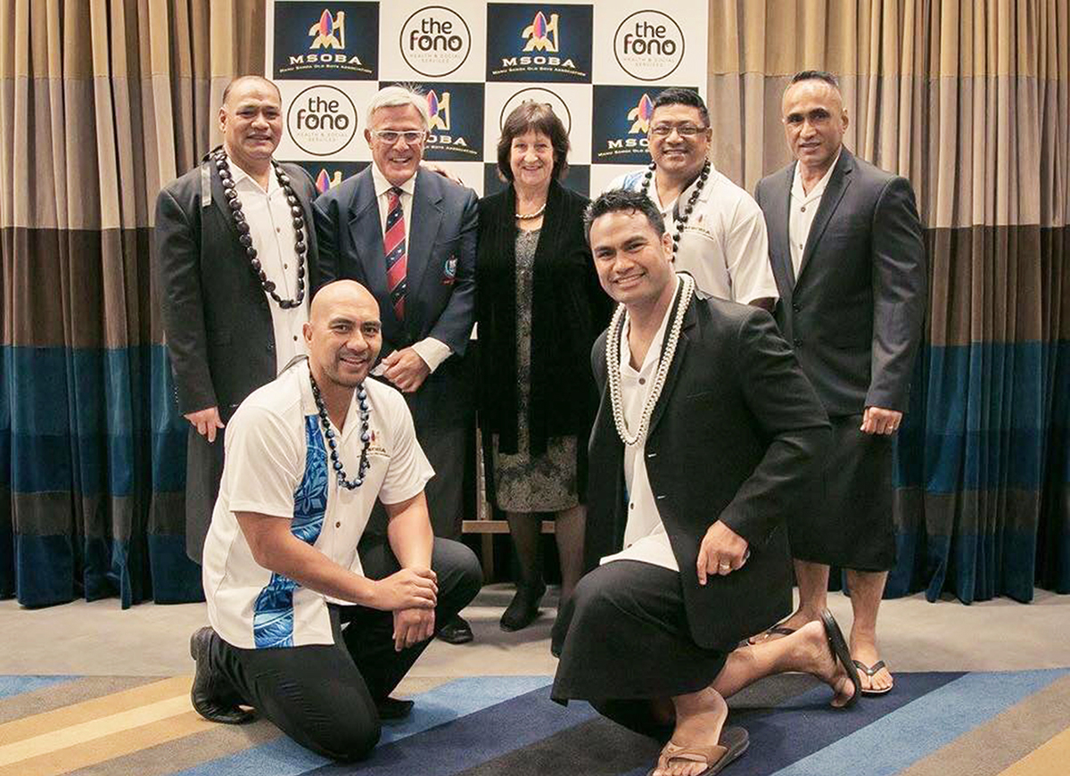 M.S.O.B.A. shows their support for the Manu Samoa team