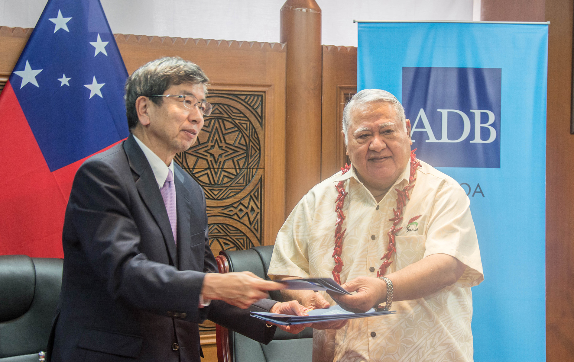 P.M. hails A.D.B’s contribution to the development of Samoa