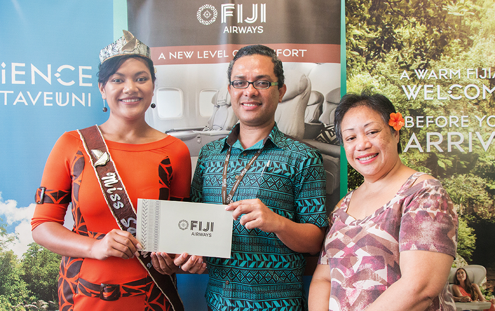 Fiji Airways flies Miss Samoa