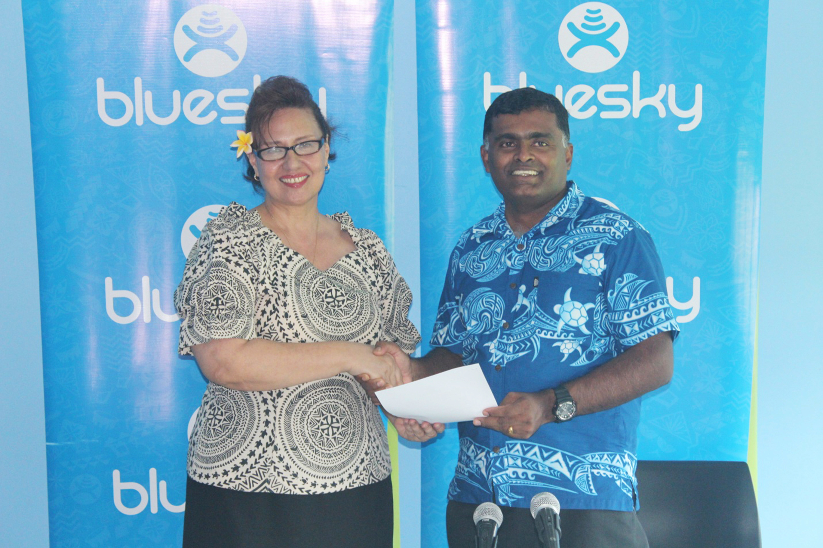 Bluesky steps up for fire victims