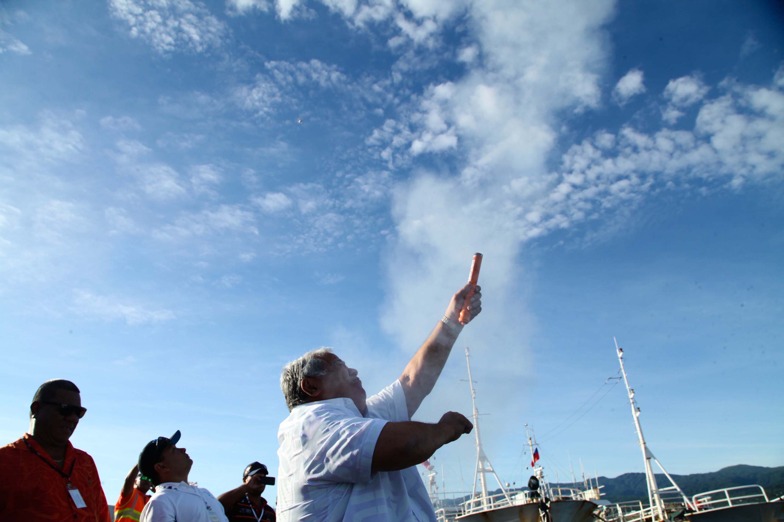 Boats arrive and they are off