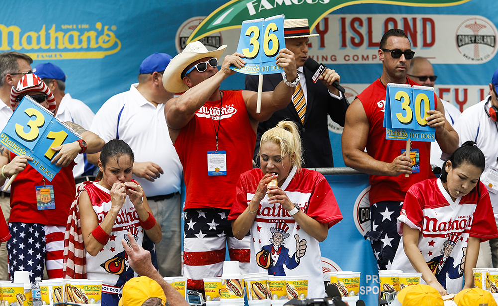 US marks Independence Day with pomp, dazzle, hot dog contest