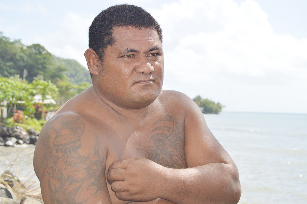 Family looks for water  tank and wheelchair