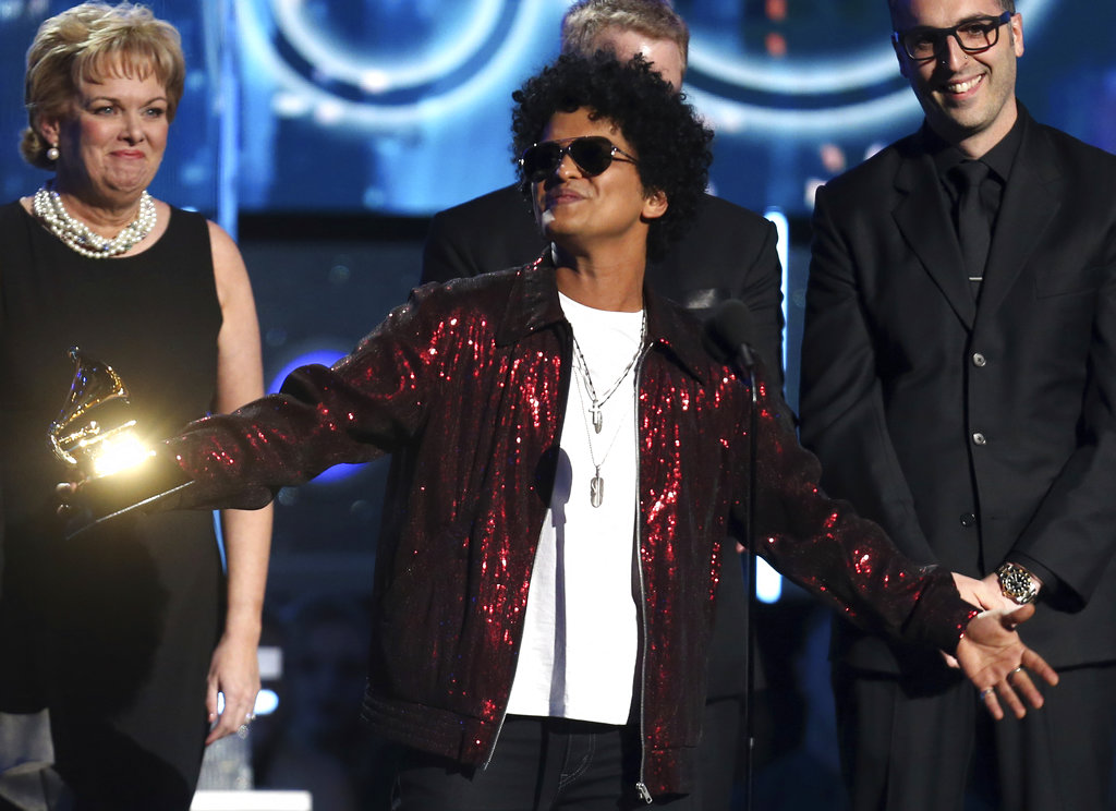 Bruno Mars has a magical night at Grammys, winning 6 for 6