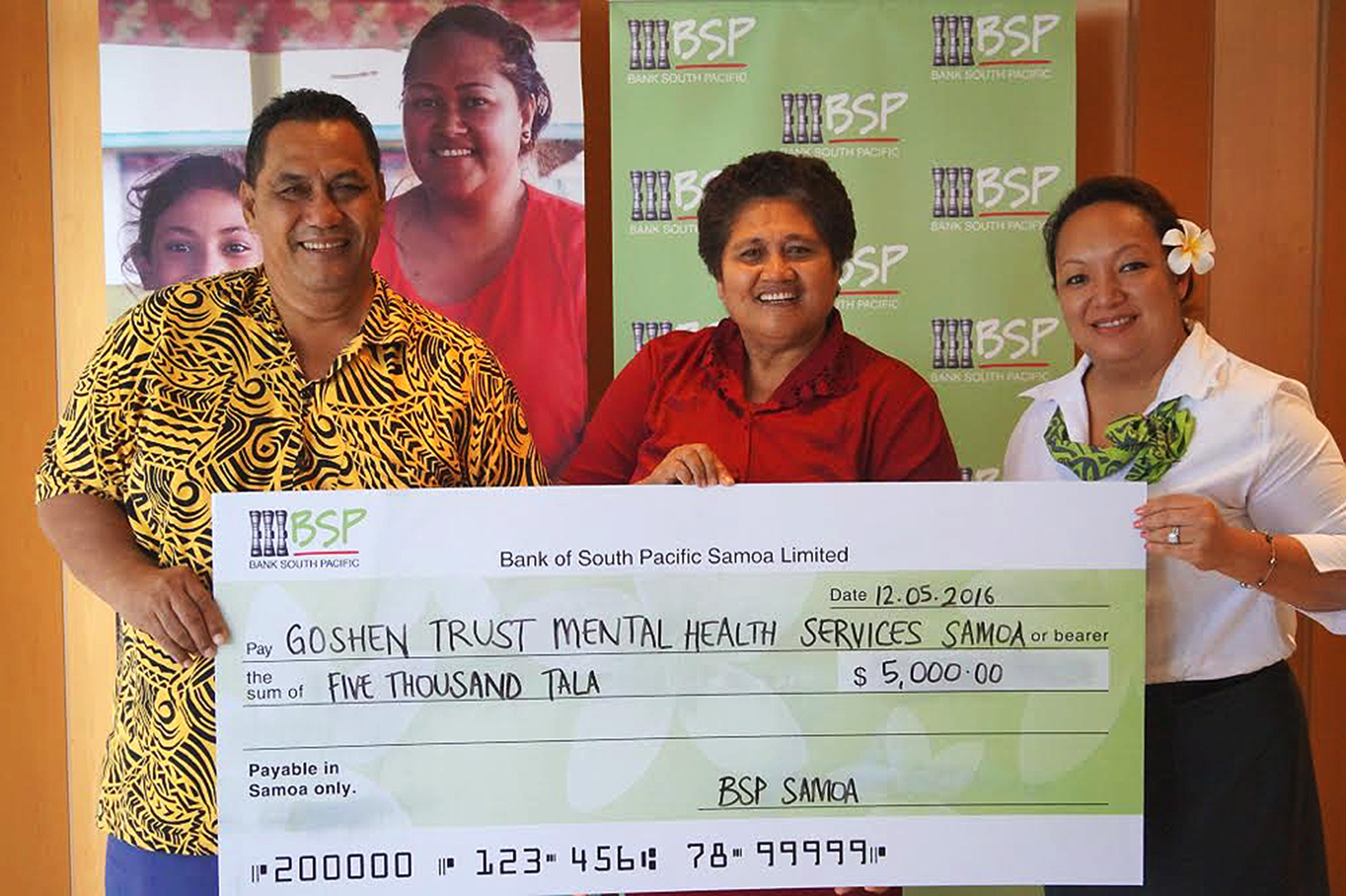 B.S.P. donates to mental health services