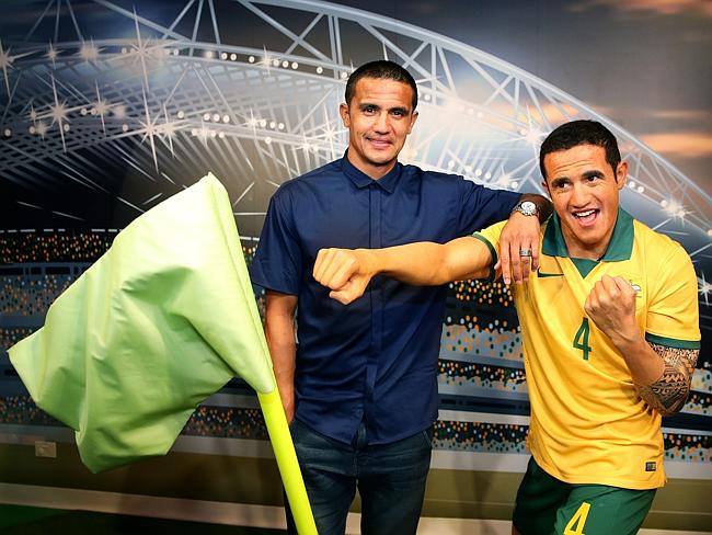 Tim Cahill unveils waxwork