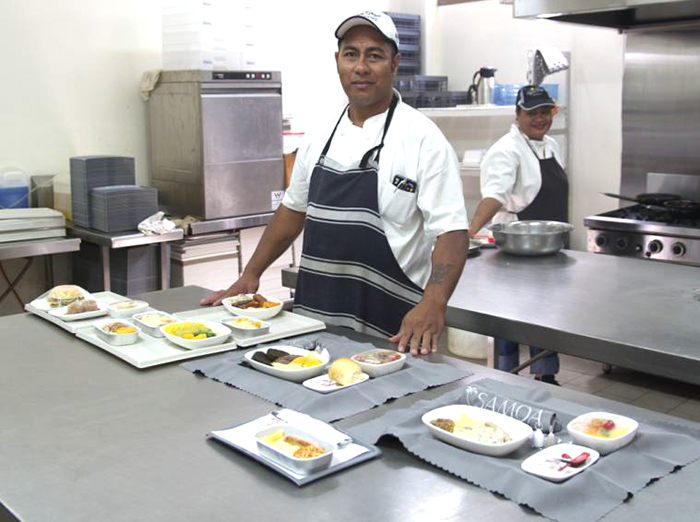 Samoa Airways and Aggie’s make  dining in the sky a real Samoan experience