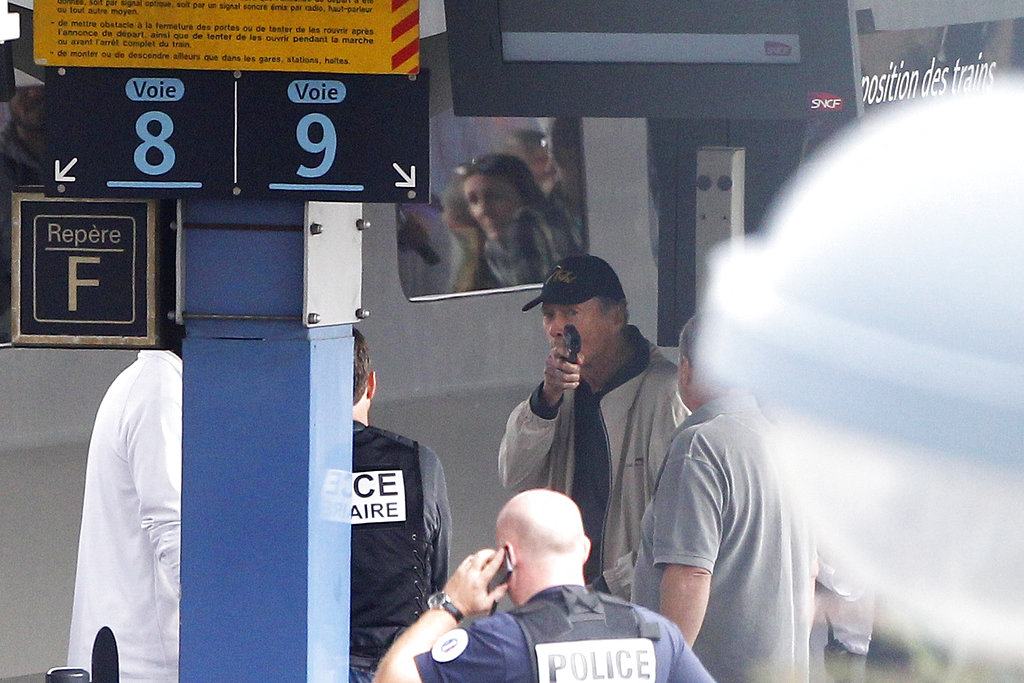 Making their day: Eastwood re-enacts France train attack