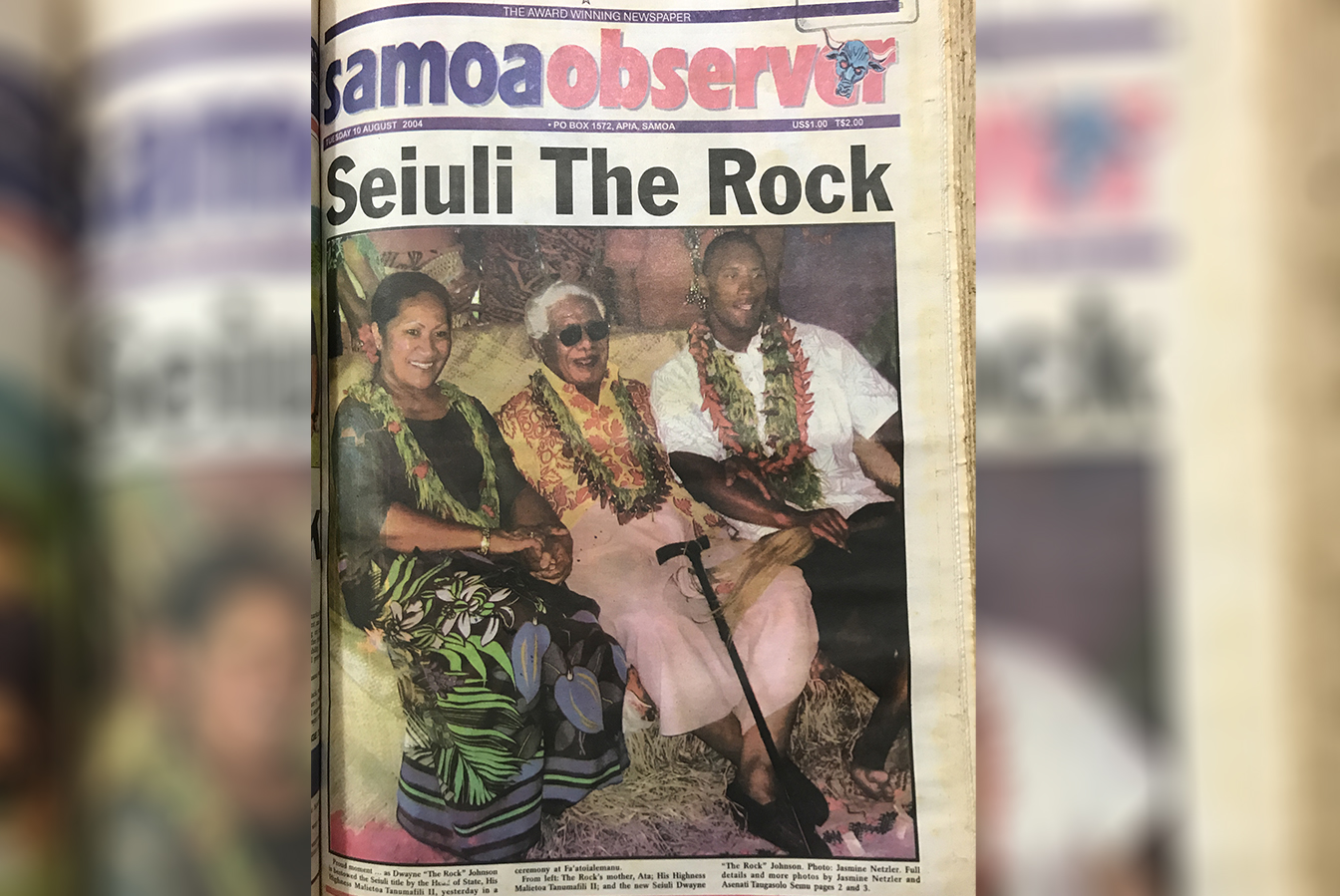 Now it’s Seiuli The Rock