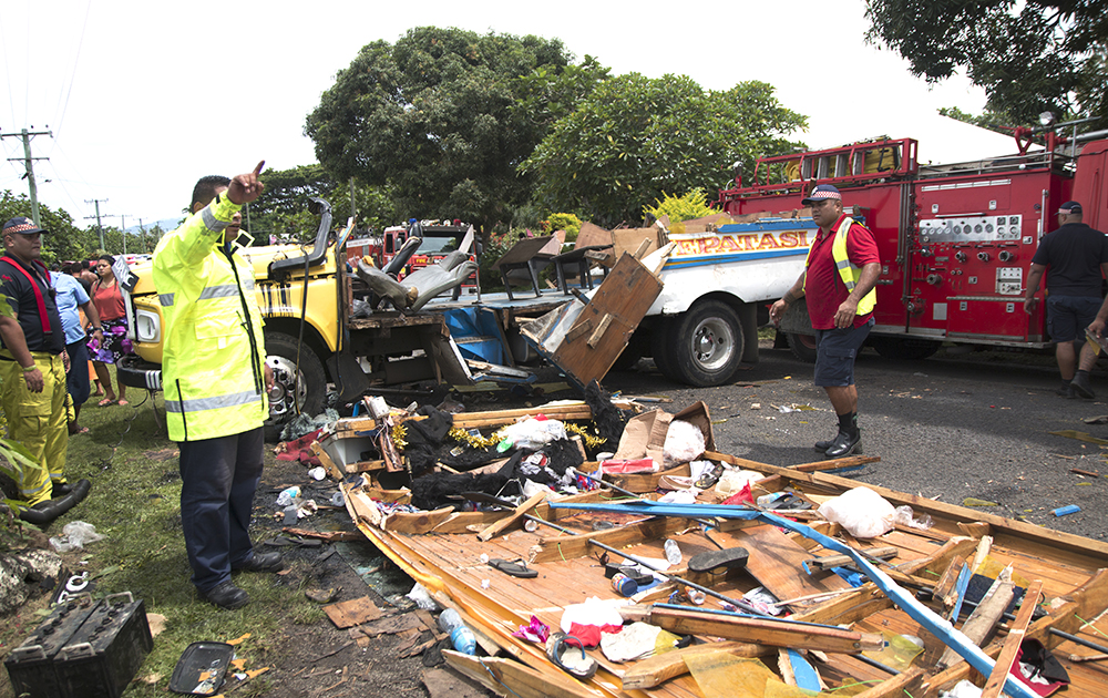Three died, over thirty injured in crash at Faleula