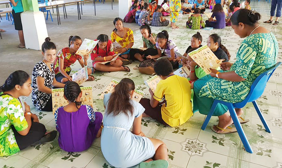 “Hands are for helping not  hurting,” future leaders told