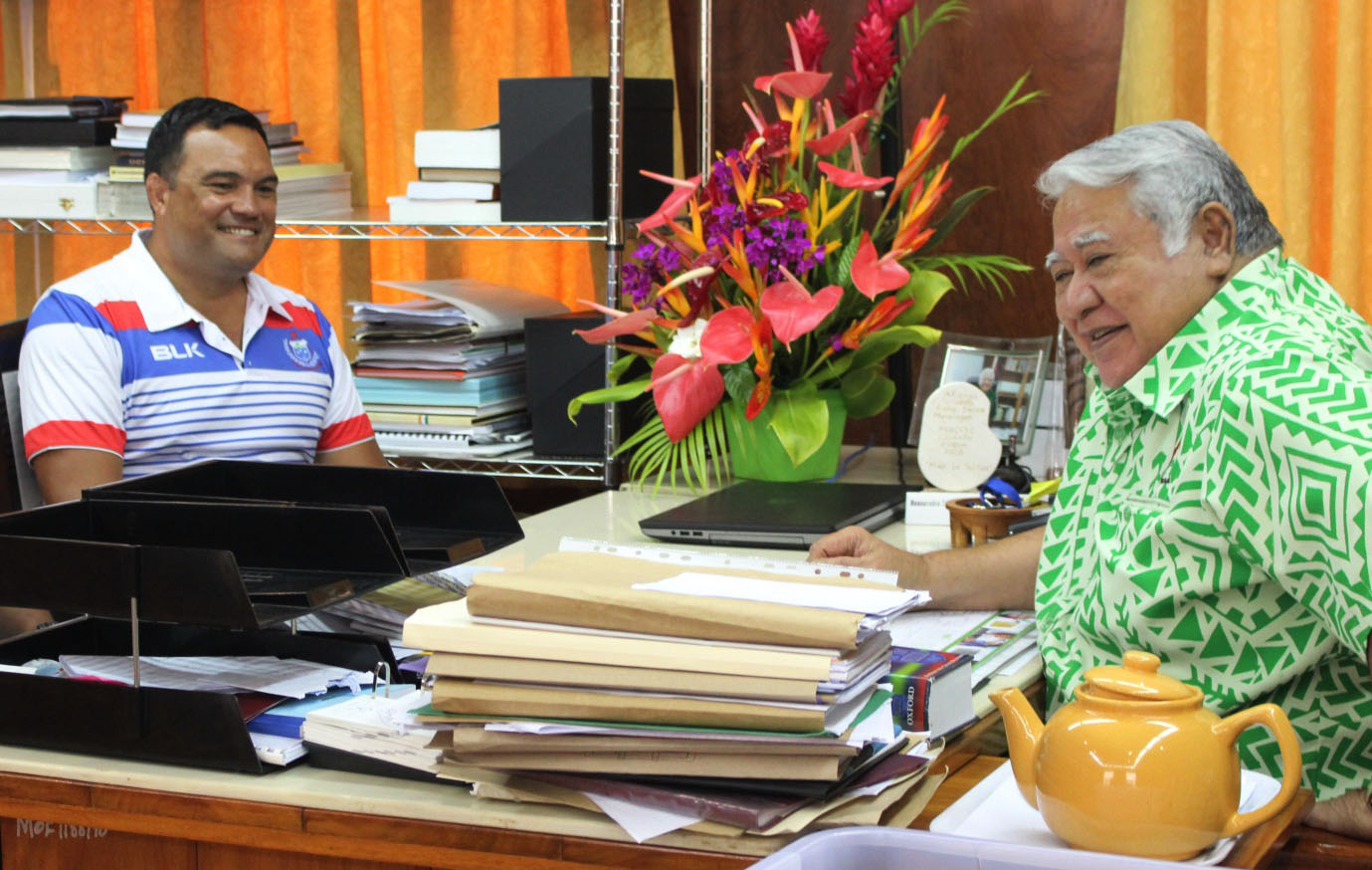 Manu Samoa head coach meets with P.M.