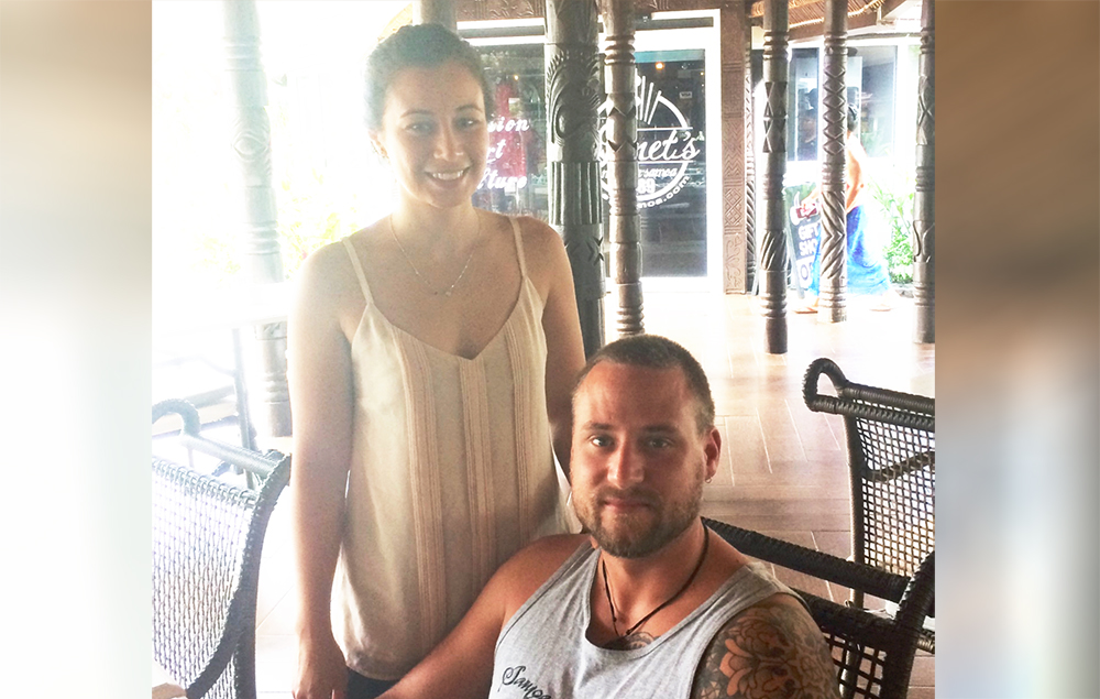 Couple find much needed  relaxation in Samoa
