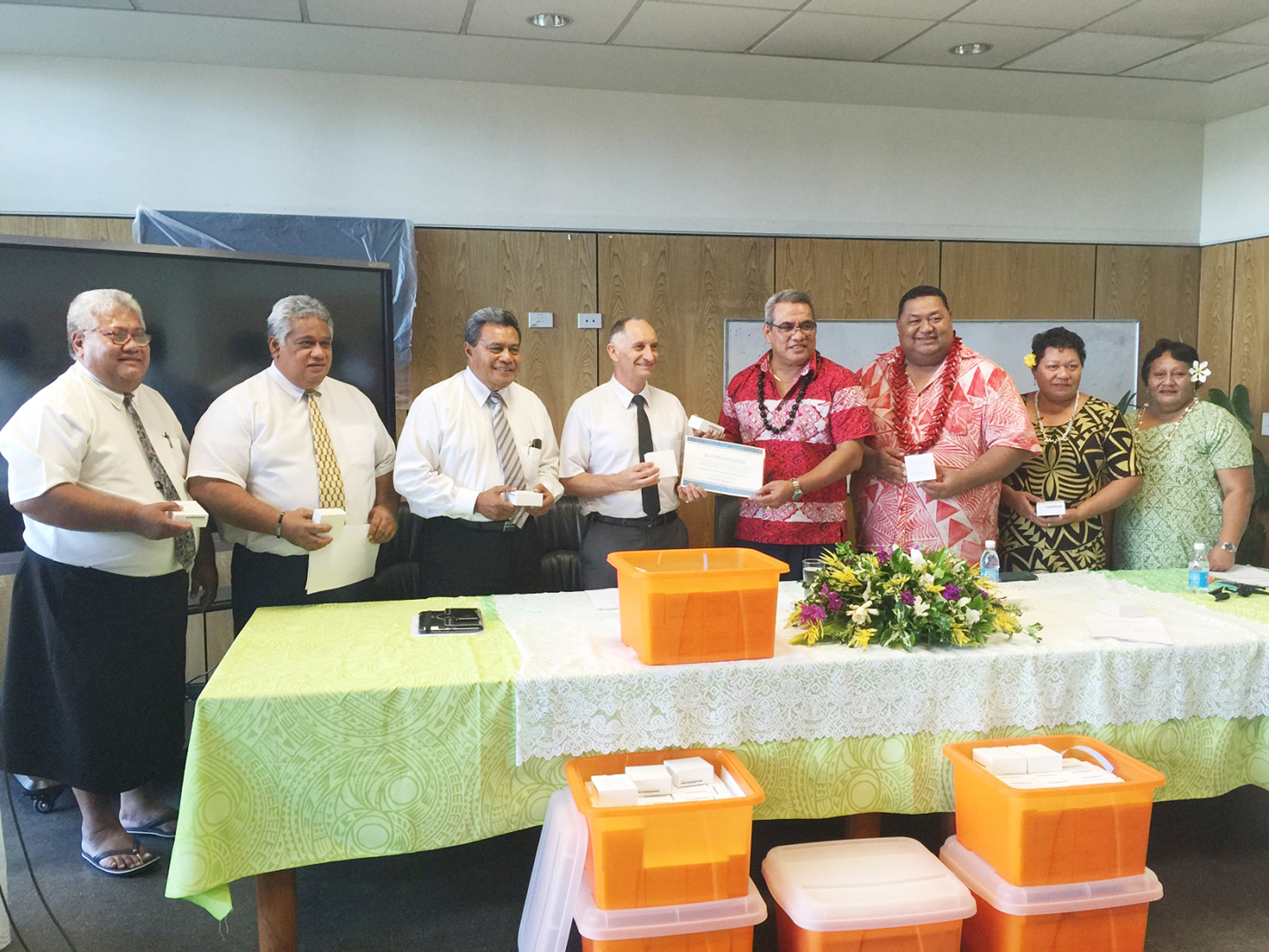 Valuable records of Samoa presented to the Govt.