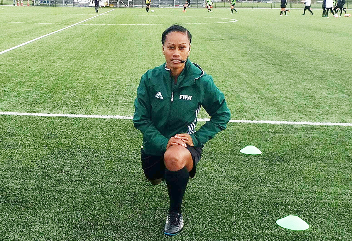 Woman referee aims high