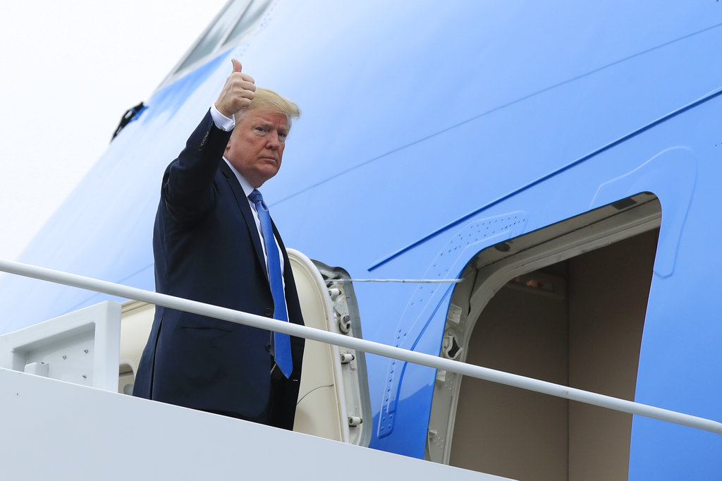 Trump arrives in Nevada to campaign for Heller