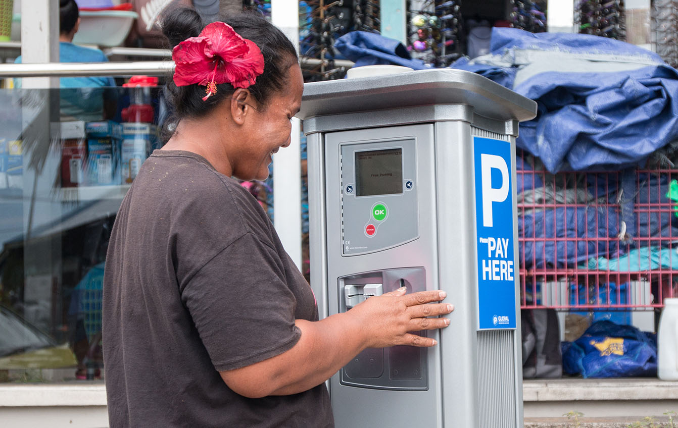Parking meters installed in Apia