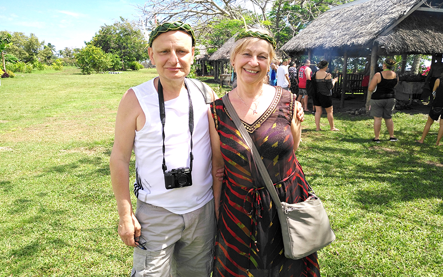 Polish couple loving their holiday